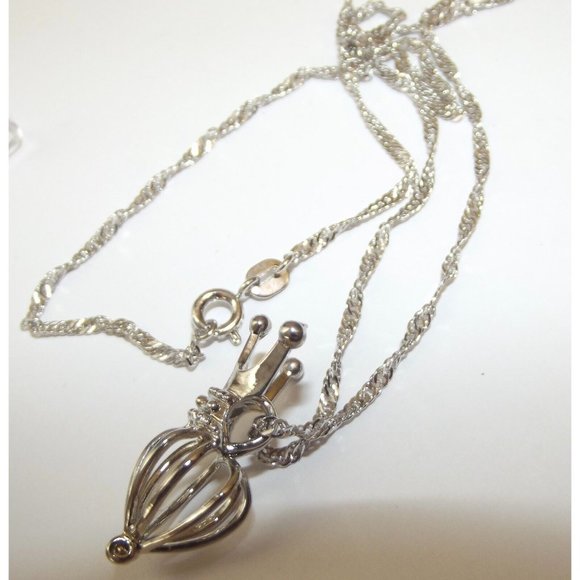 Lucky Pearl Necklace Pendant 16" Stainless Steel Chain Irish Blessing diy - Picture 6 of 13